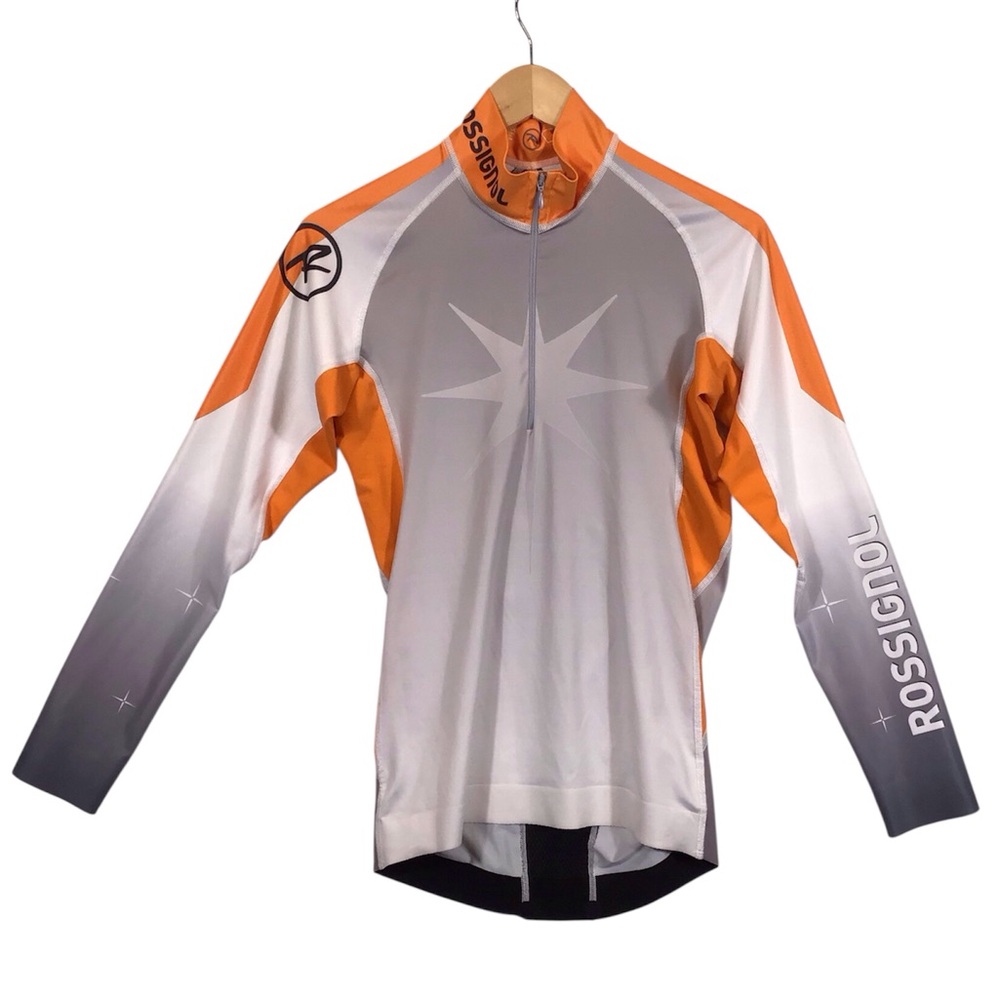 Rossignol Compression Race Top Mens Size Small Long Sleeve Half Zip Ski Jersey